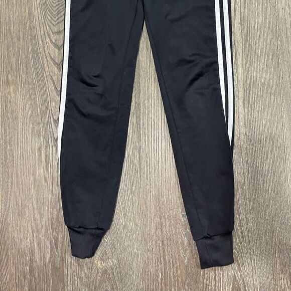 Adidas Essentials 3-Stripes Wind Pants Drawstring Regular Tapered Fit Black XS - Picture 10 of 10